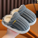 Kids Shoes Winter Outdoor Warm Antiskid Children's Slippers Indoor Furry Comfortable Home Girl Shoes