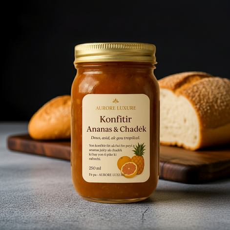 Pineapple & Grapefruit Jam - Haitian Tropical Fruit Preserve