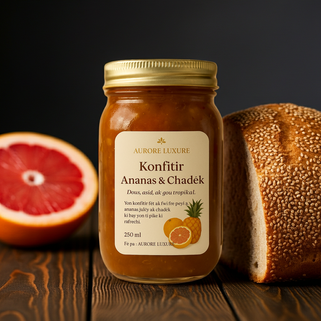 Pineapple & Grapefruit Jam - Haitian Tropical Fruit Preserve