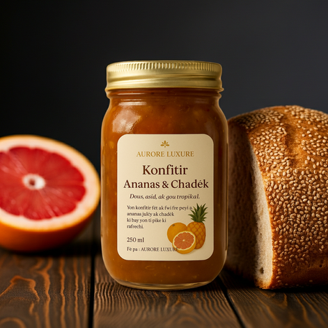 Pineapple & Grapefruit Jam - Haitian Tropical Fruit Preserve
