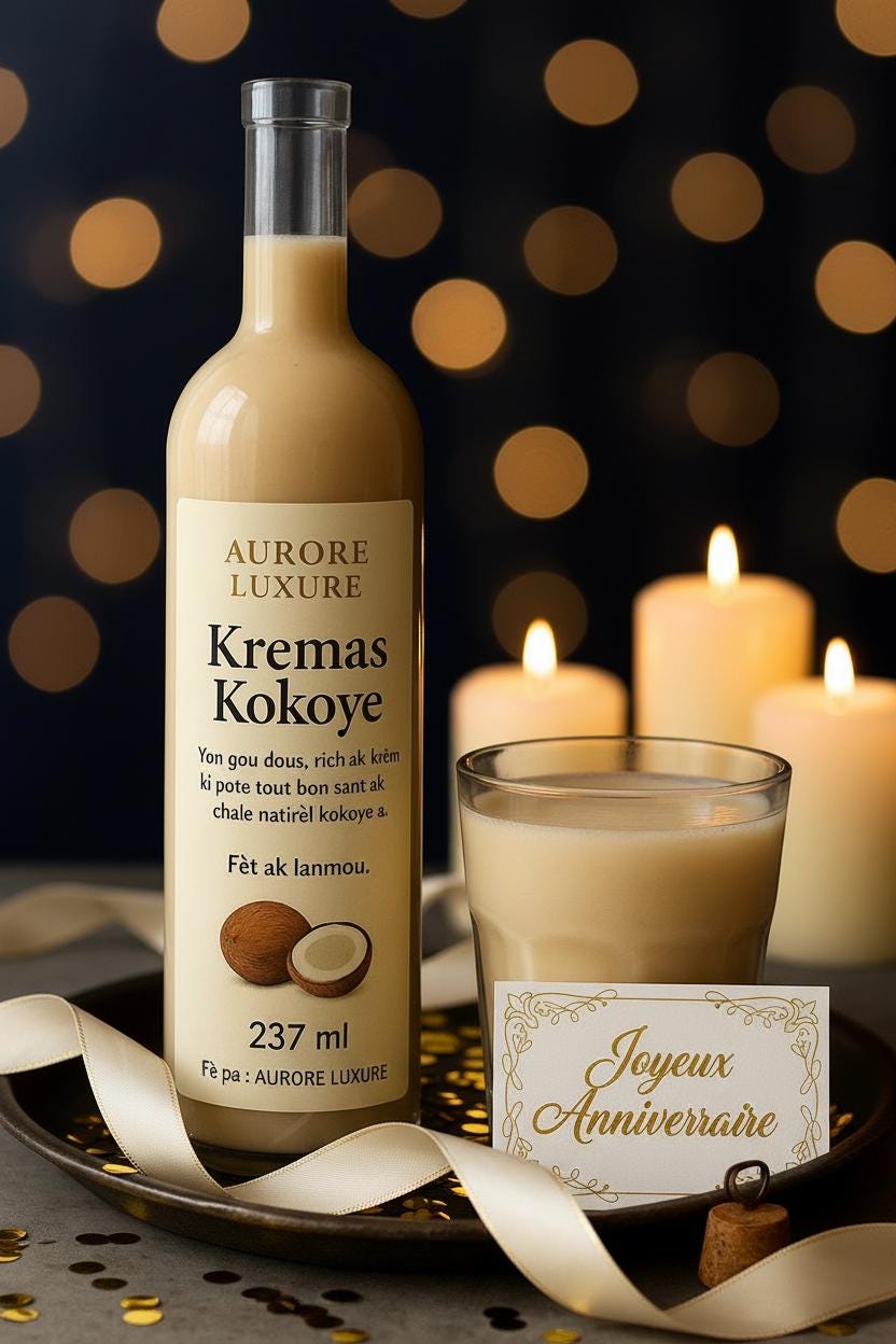 Kremas Kokoye / Haitian Kremas Coconut Cream Liqueur - Aurore Luxure Traditional Recipe