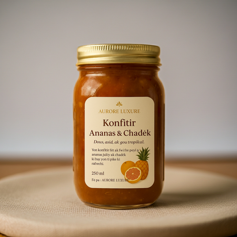 Pineapple & Grapefruit Jam - Haitian Tropical Fruit Preserve